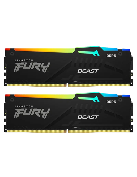 Memorie RAM Kingston FURY Beast RGB, DDR5 SDRAM, 6400 MHz, 32GB, KF564C32BBEAK2-32
