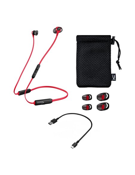 Căști gaming HyperX Cloud Buds, Fără fir, Negru/Rosu