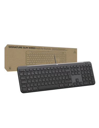 Tastatură Logitech Signature Slim K620 for Business, Cu fir, Negru