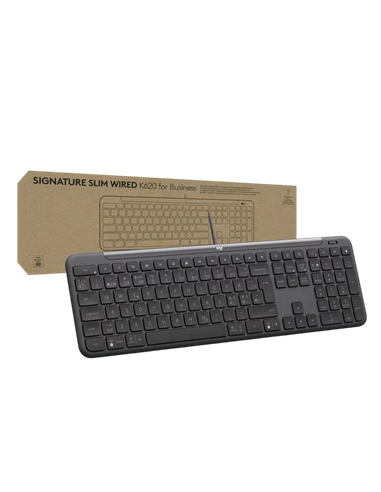 Клавиатура Logitech Signature Slim K620 for Business, Проводное, Чёрный
