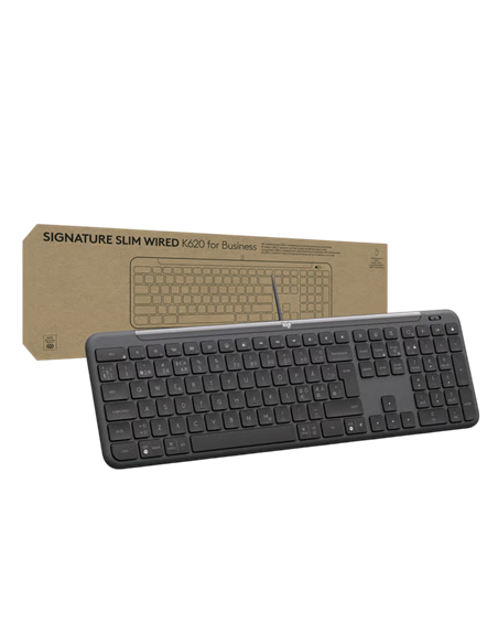 Клавиатура Logitech Signature Slim K620 for Business, Проводное, Чёрный