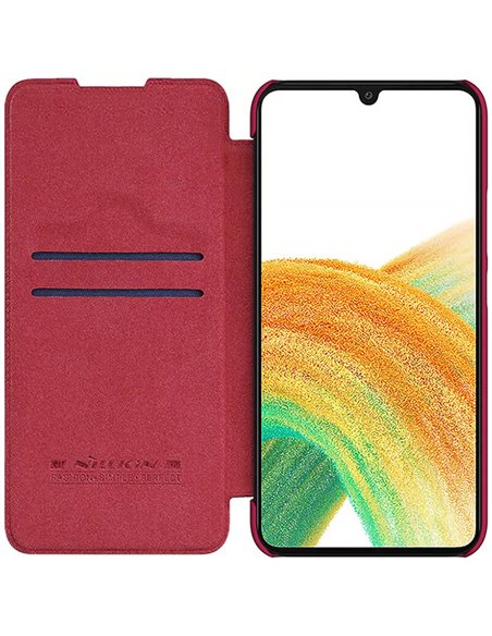 Чехол книжка Nillkin Galaxy A34 - Qin LC, Красный