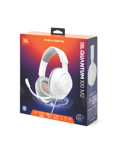 Игровая Гарнитура JBL Quantum 100M2, Проводной аналоговый, Фиолетовый