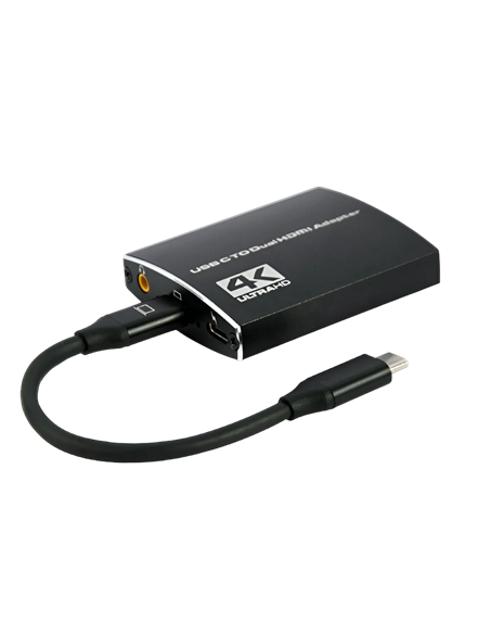 Cablu Video Cablexpert A-CM-HDMIF2-01, USB 3.1 Type-C (F) - 2 x HDMI (F), 0.15 m, Negru