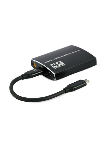 Видеокабель Cablexpert A-CM-HDMIF2-01, USB 3.1 Type-C (F) - 2 x HDMI (F), 0.15 м, Чёрный