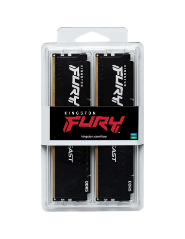 Оперативная память Kingston FURY Beast, DDR5 SDRAM, 5600 МГц, 16Гб, KF556C36BBEK2-16