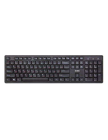 Tastatură SVEN KB-E5800W, Fără fir, Negru