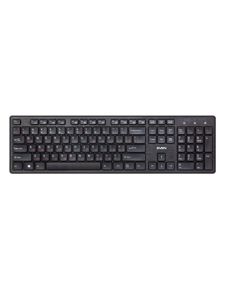 Tastatură SVEN KB-E5800W, Fără fir, Negru