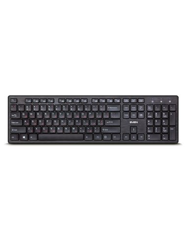 Tastatură SVEN KB-E5800W, Fără fir, Negru