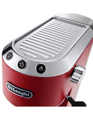 Cafetiera manuala DeLonghi Dedica Pump Espresso, 1300W, Roșu