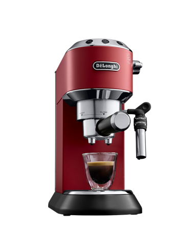 Cafetiera manuala DeLonghi Dedica Pump Espresso, 1300W, Roșu