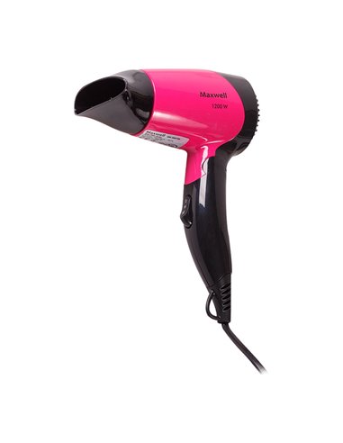 Uscător de păr compact Maxwell MW-2007, 1200 W, Negru | Roz