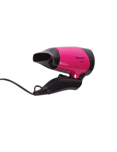 Uscător de păr compact Maxwell MW-2007, 1200 W, Negru | Roz