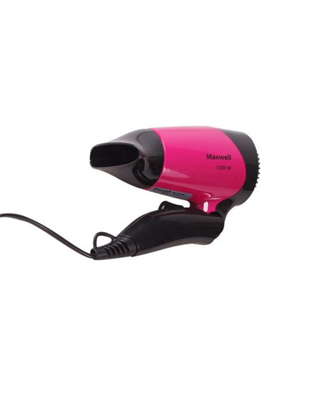 Uscător de păr compact Maxwell MW-2007, 1200 W, Negru | Roz