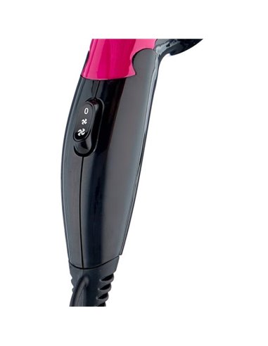 Компактный фен Maxwell MW-2007, 1200 Вт, Чёрный | Розовый