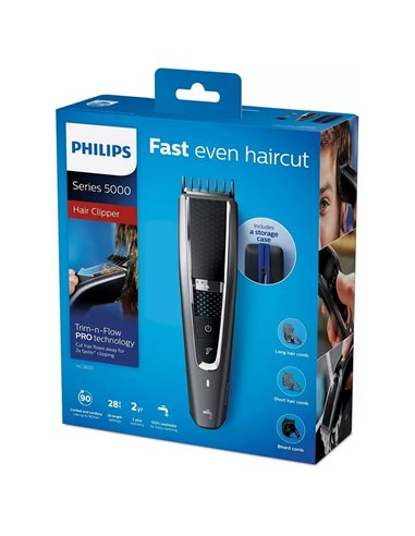 Aparat de tuns Philips Series 5000 HC5650/15, Argintiu | Negru