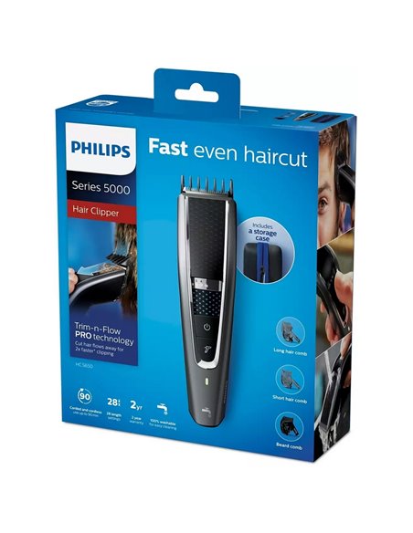 Машинка для стрижки Philips Series 5000 HC5650/15, Серебристый | Черный