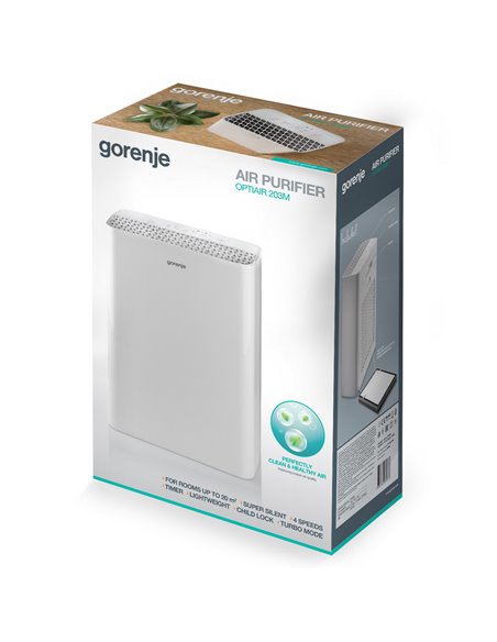 Purificator de aer Gorenje OPTIAIR 203M, Alb