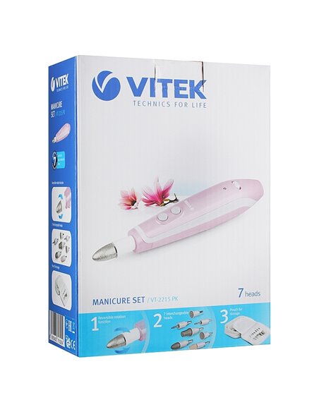 Аппарат для маникюра VITEK VT-2215BK, Розовый