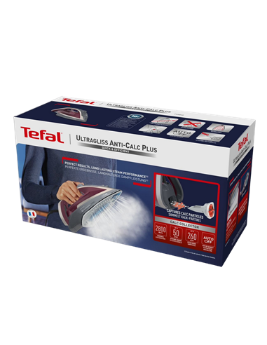 Утюг Tefal FV6840E0, 2800Вт, Серый Бордовый
