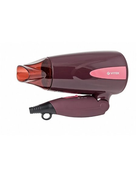 Uscător de păr compact VITEK VT-2261, 1300 W, Bordo
