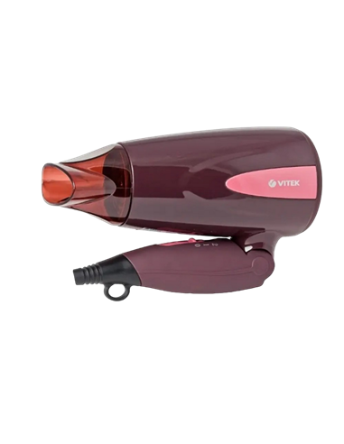 Uscător de păr compact VITEK VT-2261, 1300 W, Bordo