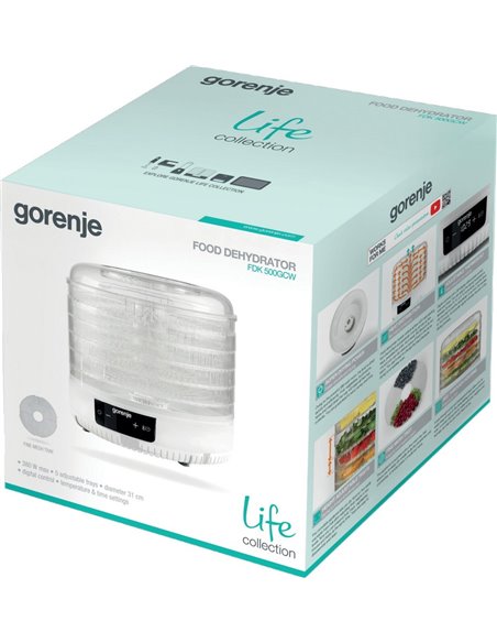 Сушилка для фруктов Gorenje FDK500GCW, Белый
