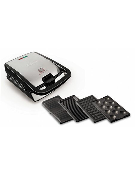 Сэндвичница-Мультипекарь Tefal SW854D16, Черный | Серебристый