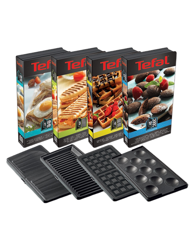 Сэндвичница-Мультипекарь Tefal SW854D16, Черный | Серебристый