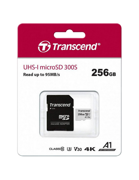 Card de Memorie Transcend MicroSDXC Class 10, 256GB (TS256GUSD300S-A)