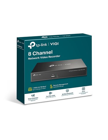 Înregistrator video TP-LINK VIGI NVR1008H, Negru