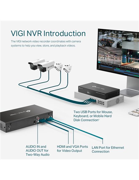 Înregistrator video TP-LINK VIGI NVR1008H, Negru
