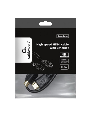 Видеокабель Cablexpert CC-HDMI4L-0.5M, HDMI (M) - HDMI (M), 0,5м, Чёрный