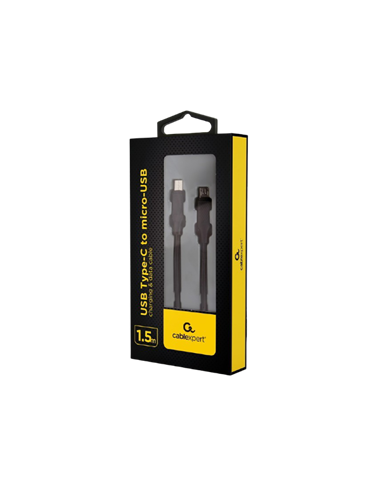 Кабель для зарядки и синхронизации Cablexpert CC-USB2-CMMBM-1.5M, USB Type-C/micro-USB, 1,5м, Чёрный