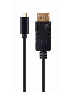 Cablu Video Cablexpert A-CM-DPM-01, USB Type-C (M) - DisplayPort (M), 2 m, Negru 2