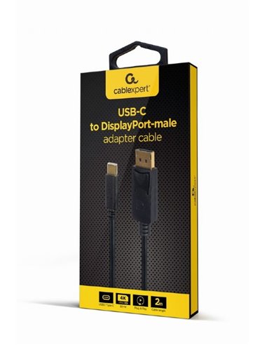 Cablu Video Cablexpert A-CM-DPM-01, USB Type-C (M) - DisplayPort (M), 2 m, Negru