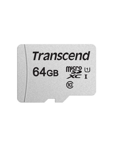 Карта памяти Transcend MicroSDXC Class 10, 64Гб (TS64GUSD300S-A)