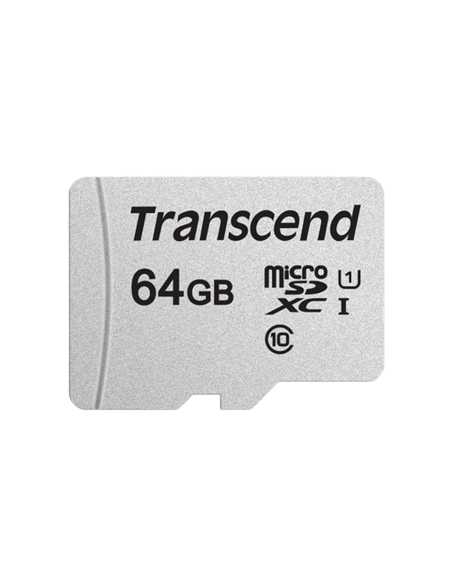 Карта памяти Transcend MicroSDXC Class 10, 64Гб (TS64GUSD300S-A)