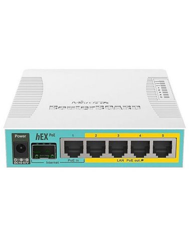 Маршрутизатор MikroTik hEX PoE, Белый