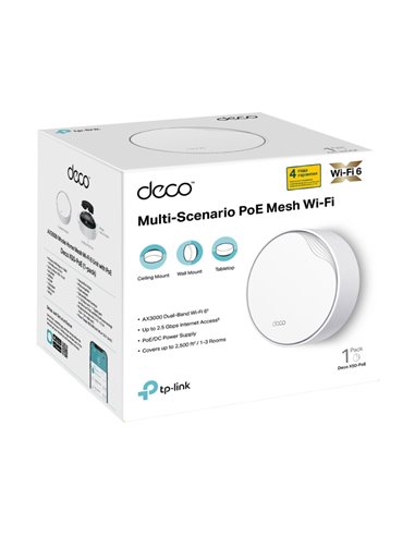 Беспроводной маршрутизатор TP-LINK Deco X50-PoE(1-pack), , Белый