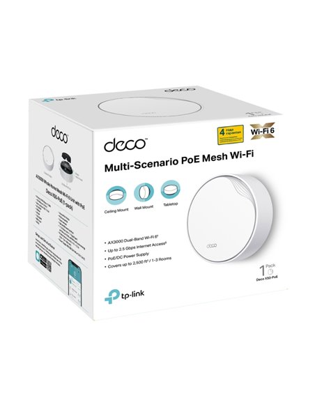 Router fără fir TP-LINK Deco X50-PoE(1-pack), , Alb
