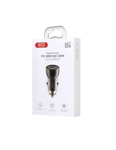 Incărcător auto XO CC60, 60W, Negru