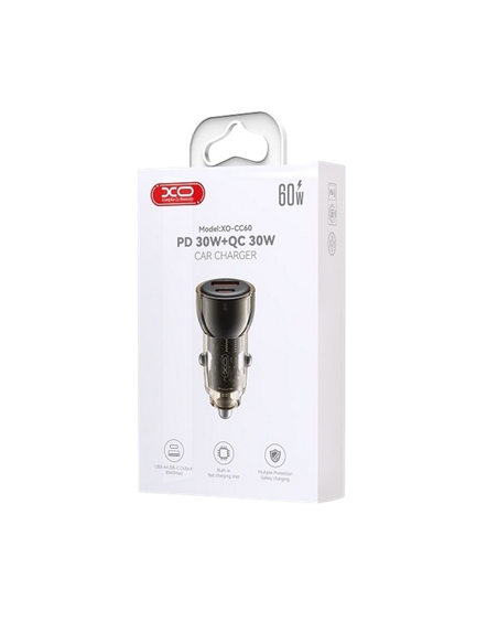 Incărcător auto XO CC60, 60W, Negru