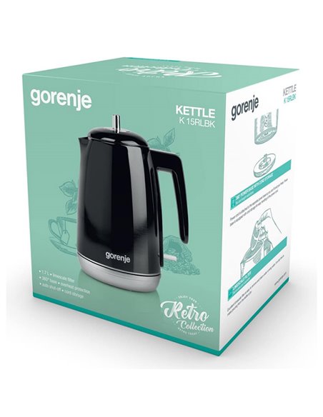 Fierbător electric Gorenje K15RLBK, Negru
