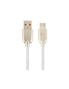 Кабель для зарядки и синхронизации Cablexpert CC-USB2R-AMCM-2M-W, USB Type-A/USB Type-C, 2м, Белый
