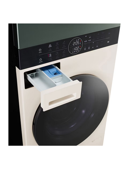 Стирально-сушильная машина LG WT1210EGF, 12кг, Зелёный | Бежевый