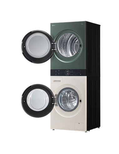 Стирально-сушильная машина LG WT1210EGF, 12кг, Зелёный | Бежевый