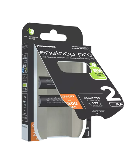 Baterii Panasonic BK-3HCDE/2CP, AA, 2500mAh, 2 buc.