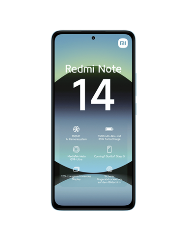 Смартфон Xiaomi Redmi Note 14 4G, 6Гб/128Гб, Ocean Blue