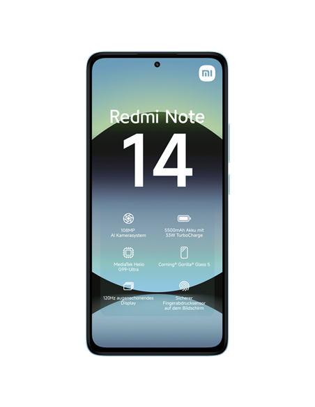 Смартфон Xiaomi Redmi Note 14 4G, 6Гб/128Гб, Ocean Blue